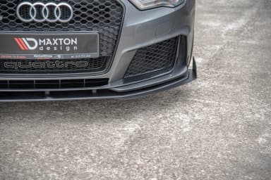 Передній сплітер Street Pro + Flaps Maxton Audi RS3 8V Sportback - фото My Tuning Lab