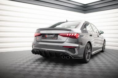 Задня накладка + Atrapa Вихлопu Maxton Audi A3 S-Line Sedan 8Y - фото My Tuning Lab