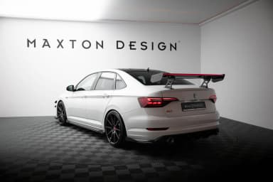 Karbonowy Spoiler Z Wewnętrznymi Wspornikami + LED Maxton Volkswagen Jetta GLI Mk7 - фото My Tuning Lab