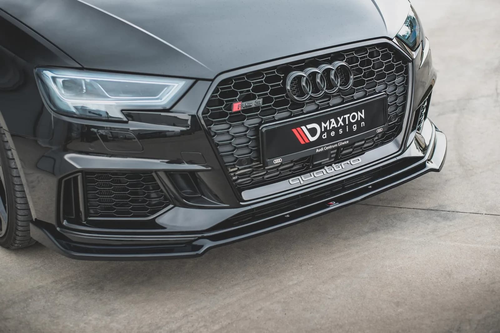 Передній сплітер V.3 Maxton Audi RS3 8V FL Sportback - фото My Tuning Lab