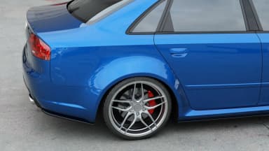 Задні сплітери boczne Maxton V1 Audi RS4 Sedan B7 (чорний глянець) - фото My Tuning Lab