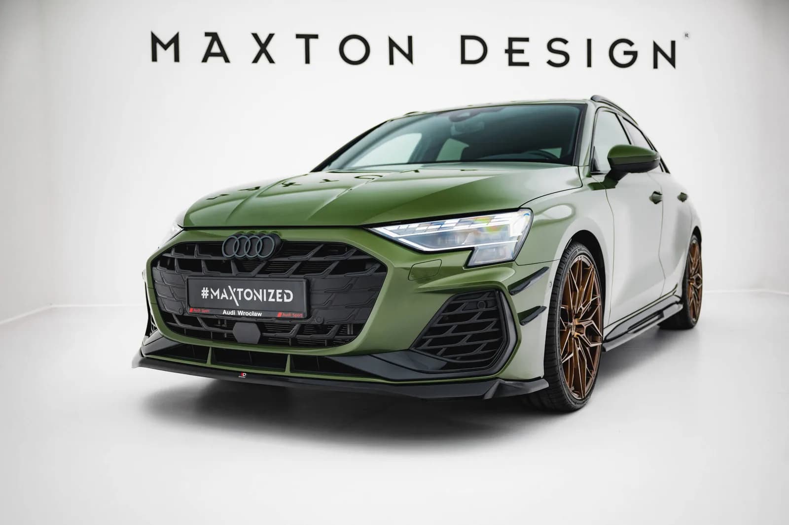Передній сплітер V.2 Maxton Audi S3 Sportback / Sedan / A3 S-line Sportback / Sedan 8Y Facelift - фото My Tuning Lab