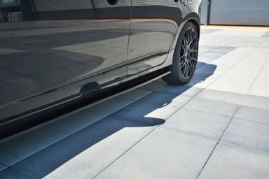Накладки на пороги Maxton Volvo V60 Polestar рестайлінг (чорний глянець) - фото My Tuning Lab