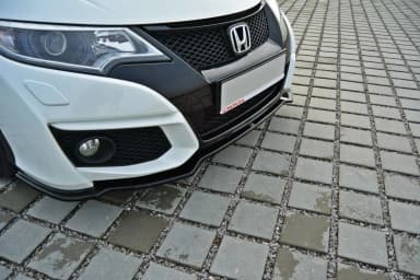 Передній сплітер Maxton Honda Civic MK9 рестайлінг (чорний глянець) - фото My Tuning Lab