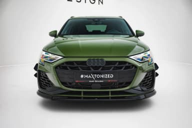 Канарди (аеродинамічні накладки переднього бампера) Maxton Audi S3 Sportback / Sedan / A3 S-line Sportback / Sedan 8Y Facelift - фото My Tuning Lab