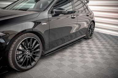 Накладки на пороги Street Pro Maxton Mercedes A35 AMG / AMG-Line Aero Pack W177 - фото My Tuning Lab