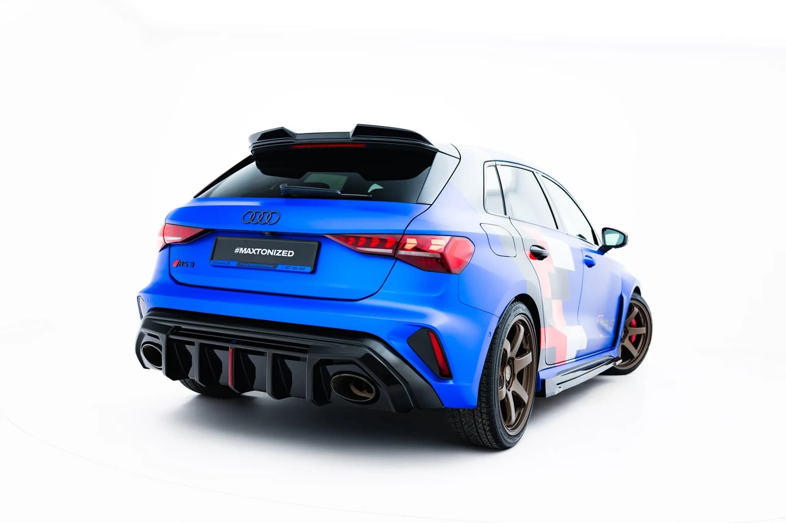 Задня накладка Maxton Audi RS3 8Y Sportback 8Y Facelift (Wersja z oryginalnym odblaskiem) - фото My Tuning Lab