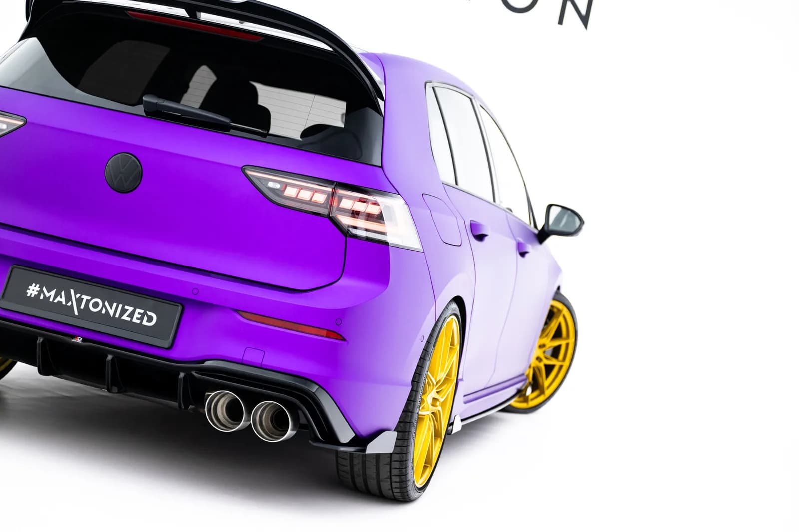 Задні сплітери Boczne Street Pro V.2 + Flaps V.2 Maxton Volkswagen Golf R Hatchback Mk8 / Mk8 Facelift - фото My Tuning Lab