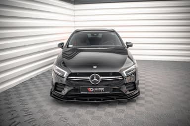 Передній сплітер Street Pro + Flaps Maxton Mercedes A35 AMG / AMG-Line Aero Pack W177 - фото My Tuning Lab
