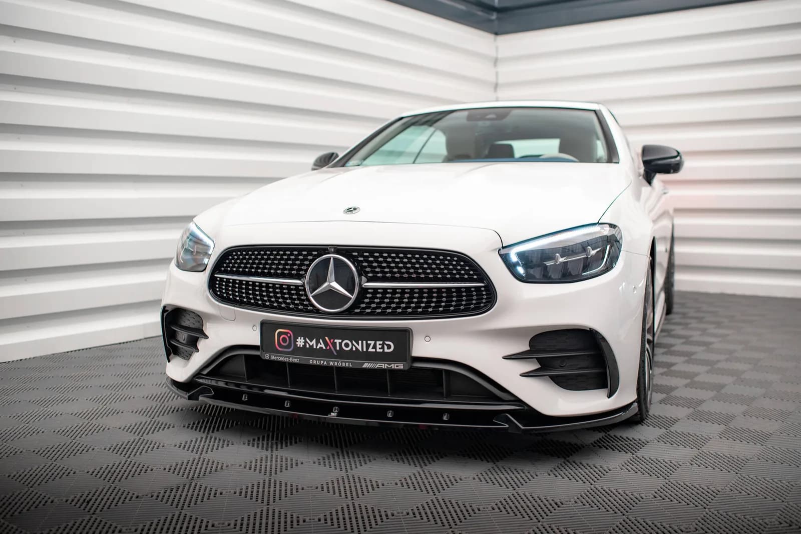 Передній сплітер V.2 Maxton Mercedes-Benz E-Class W213 Coupe Facelift (C238 Facelift) / Cabriolet (A238 Facelift) AMG-Line / 53 AMG - фото My Tuning Lab
