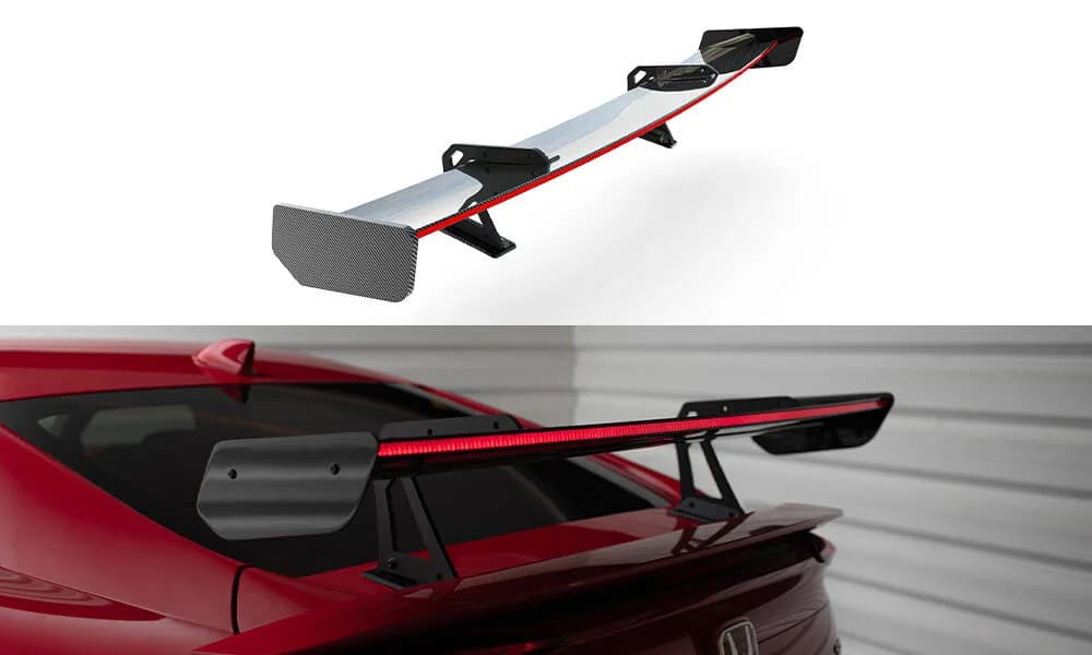 Karbonowy Spoiler Z Górnymi Mocowaniami + LED Maxton Honda Civic SI Mk10 - фото My Tuning Lab