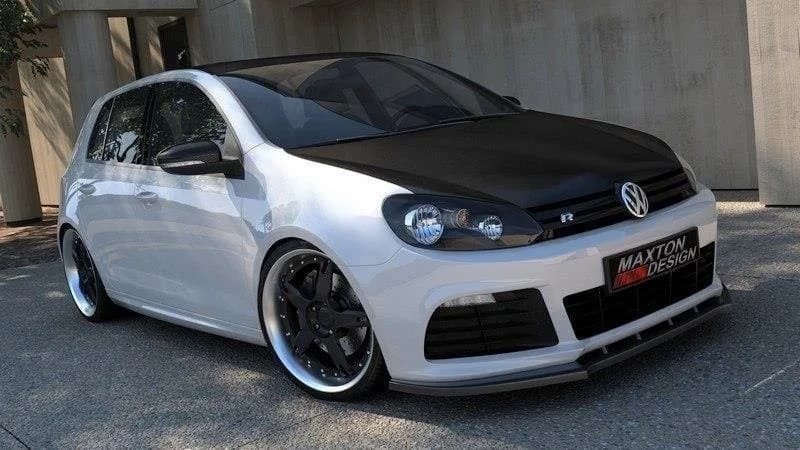 Передній сплітер Maxton Volkswagen Golf MK6 R (чорний глянець) - фото My Tuning Lab