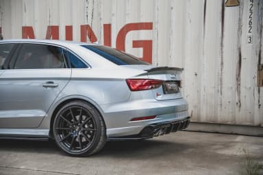 Задні сплітери boczne Maxton V2 Audi S3 Sedan 8V Facelift (чорний глянець) - фото My Tuning Lab