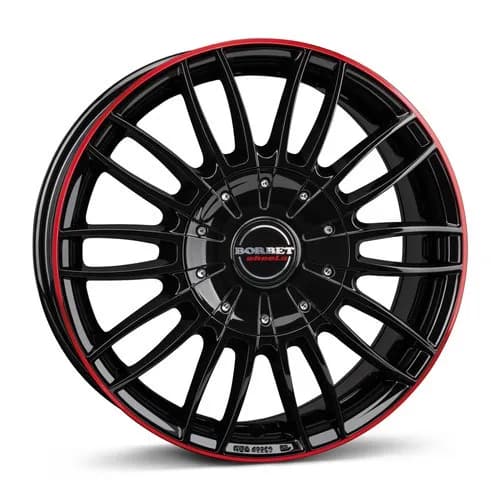 Легкосплавний диск 18" Borbet CW3 18x7,5 ET45 6x114,3 black glossy red ring - фото My Tuning Lab