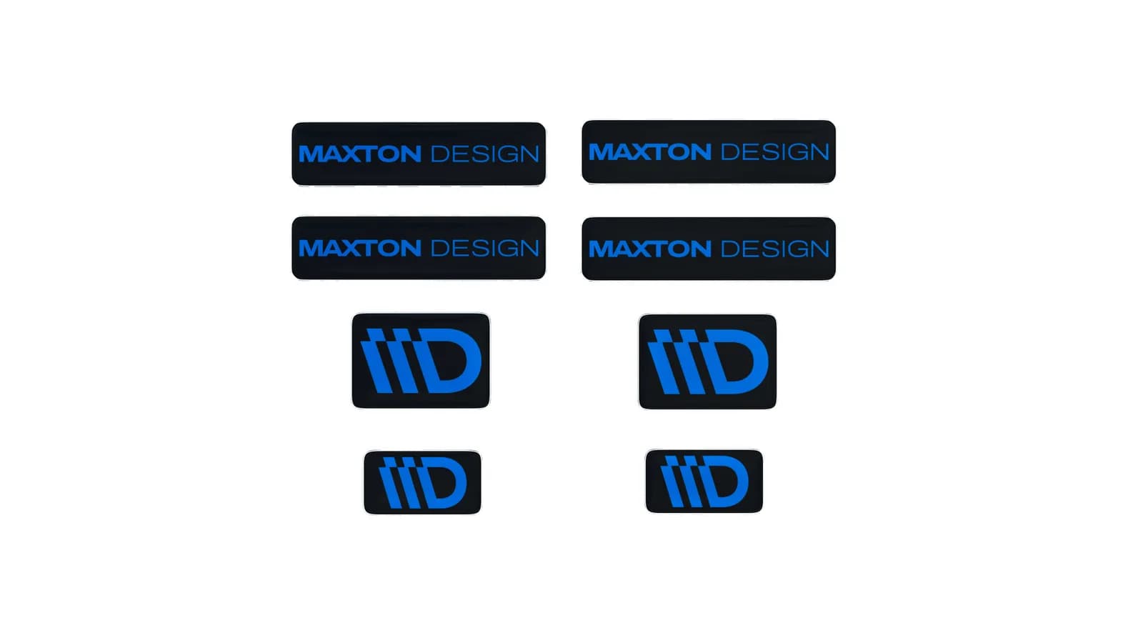 чорно-синій 3D набір наклейок Maxton Design - фото My Tuning Lab