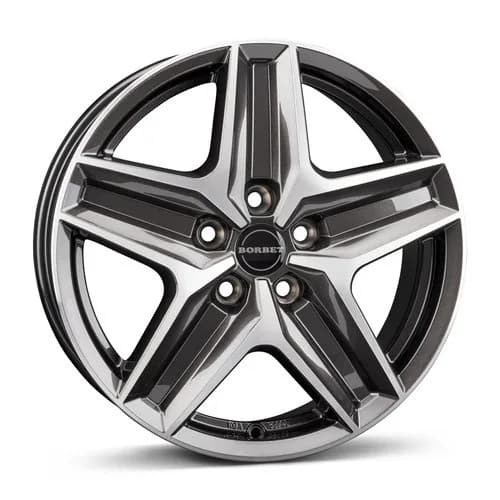 Легкосплавний диск 17" Borbet CWZ 17x6 ET30 5x112 Mistral антрацит glossy полірований - фото My Tuning Lab
