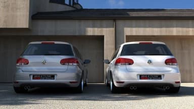 Maxton Design Задній дифузор VW Golf 6 z 2 otworami na Вихлоп - фото My Tuning Lab