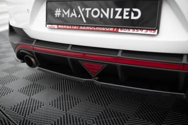 Задній сплітер srodkowy (z dyfuzorem) Maxton Hyundai i30 N MK3 Fastback (чорний глянець) - фото My Tuning Lab