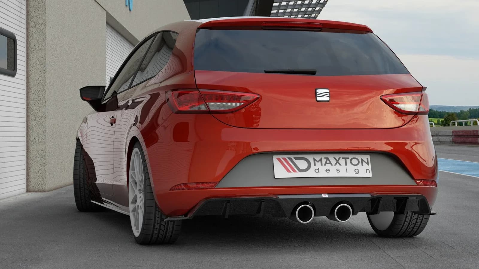 Задня накладка V.2 Seat Leon Maxton Cupra Mk3 FL Hatchback - фото My Tuning Lab