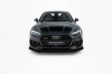 Передній сплітер Street Pro + Flaps Maxton Audi RS5 Coupe / Sportback F5 - фото My Tuning Lab