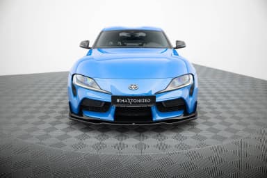 Передній сплітер Maxton V2 Toyota Supra MK5 (чорний глянець) - фото My Tuning Lab