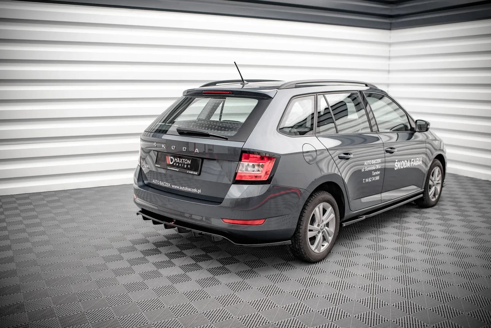 Задній сплітер (Z Dyfuzorem) Maxton Skoda Fabia Combi Mk3 Facelift - фото My Tuning Lab