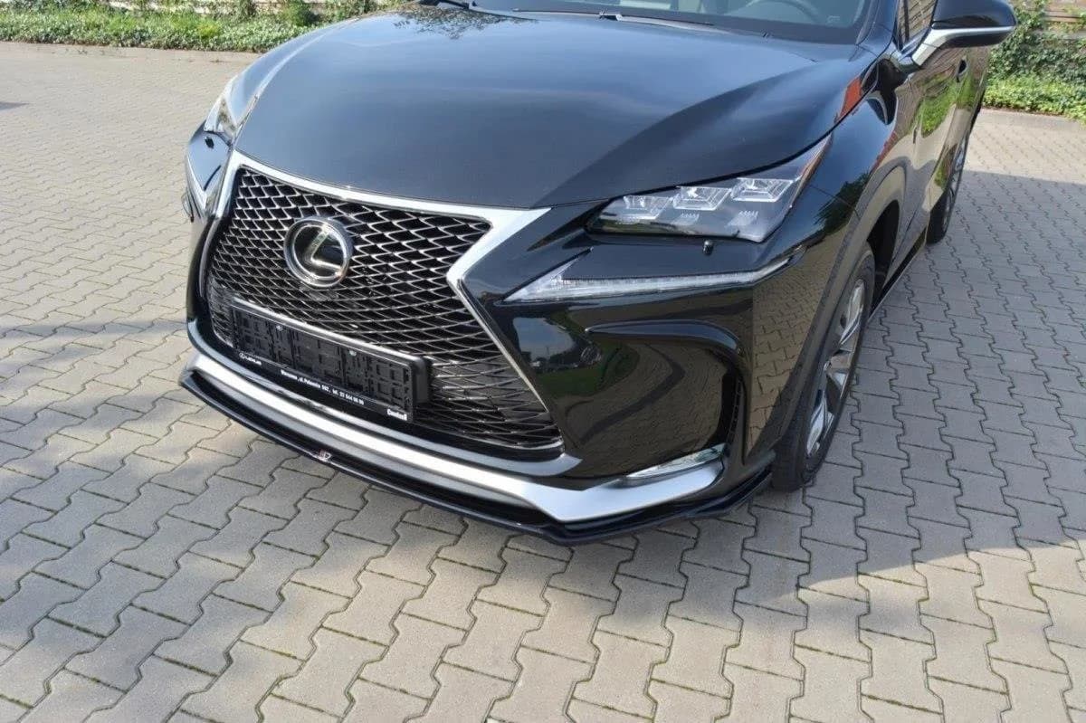 Передній сплітер Maxton V1 Lexus NX MK1 F-Sport (чорний глянець) - фото My Tuning Lab