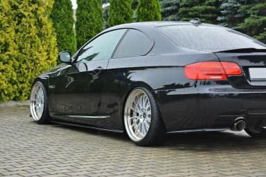 Накладки на пороги Maxton BMW 3 E92 M-пакет рестайлінг (чорний глянець) - фото My Tuning Lab