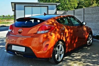 Задній сплітер Maxton Hyundai Veloster (чорний глянець) - фото My Tuning Lab