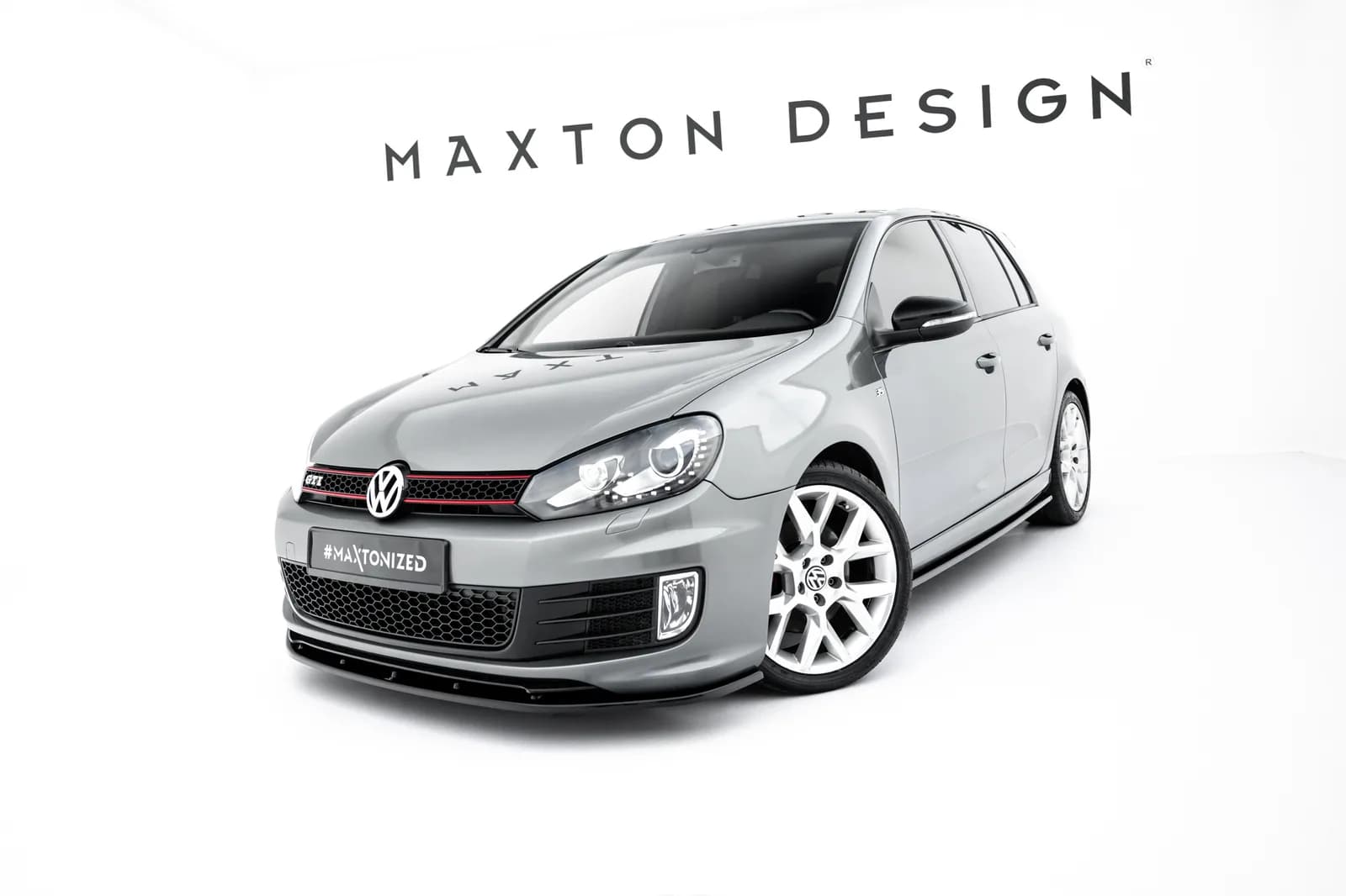 Передній сплітер Maxton Volkswagen Golf MK6 (do zderzaka przedniego 35th) V2 (чорний глянець) - фото My Tuning Lab
