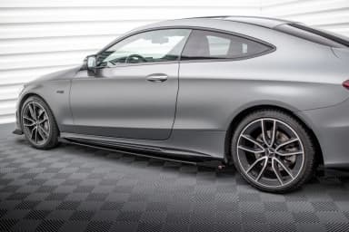 Накладки на пороги Street Pro + Flaps Maxton Mercedes-AMG C43 Coupe / Cabrio C205 Facelift / A205 Facelift - фото My Tuning Lab