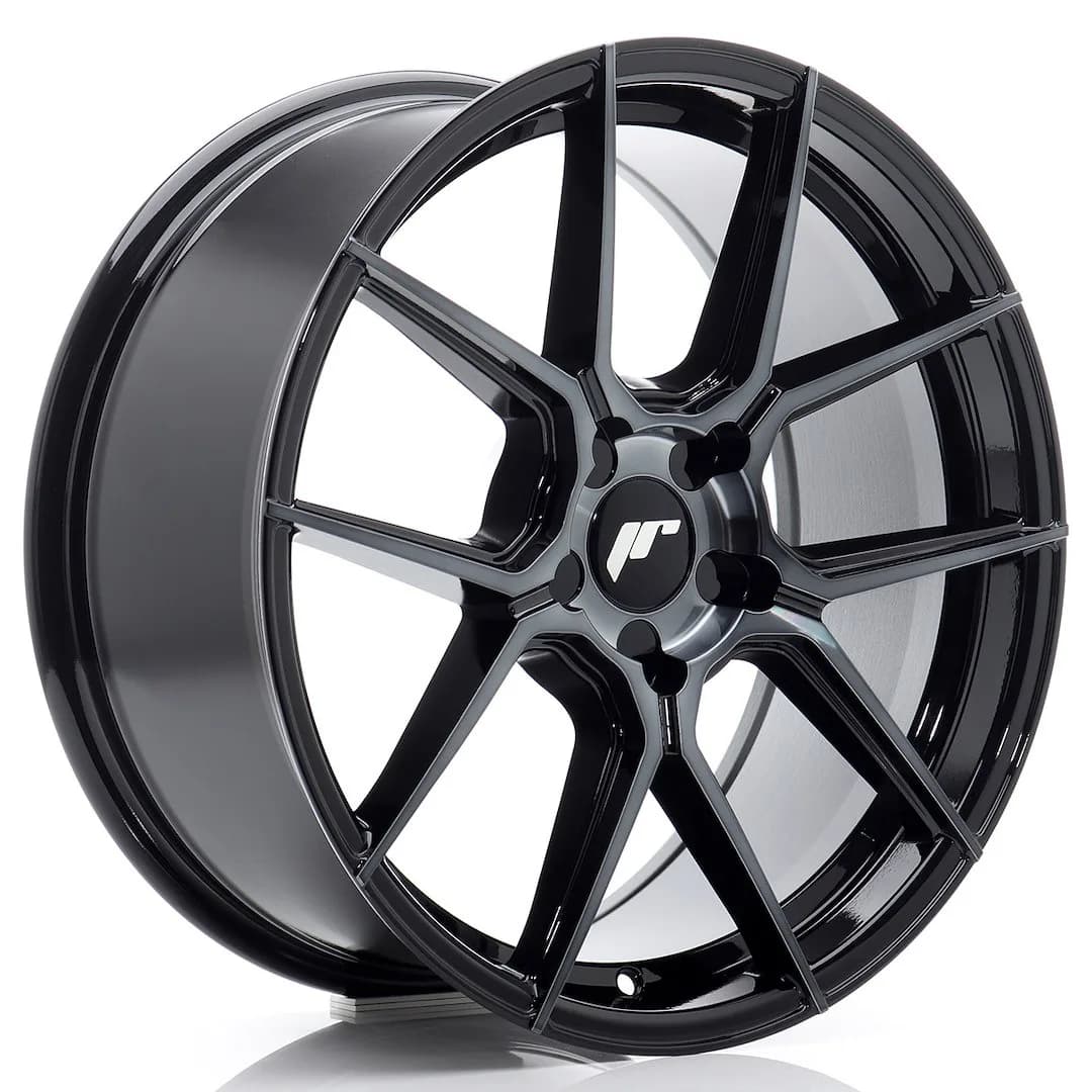 Легкосплавний диск 18" Japan Racing JR30 18x8,5 ET35 5x120 чорний Machined - фото My Tuning Lab