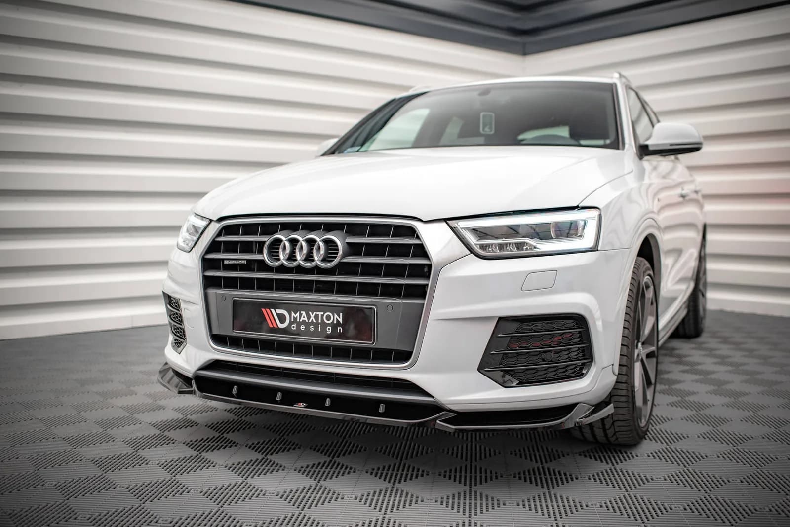 Передній сплітер V.1 Maxton Audi Q3 Sport 8U Facelift - фото My Tuning Lab