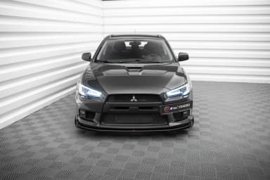Передній сплітер Street Pro + Flaps Maxton Mitsubishi Lancer EVO X - фото My Tuning Lab