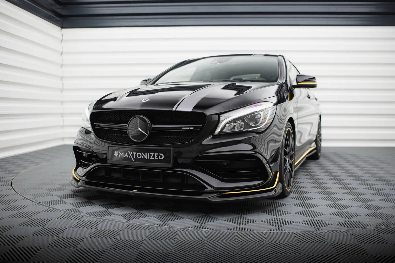 Передній сплітер V.4 Maxton Mercedes-AMG CLA 45 Aero C117 Facelift - фото My Tuning Lab