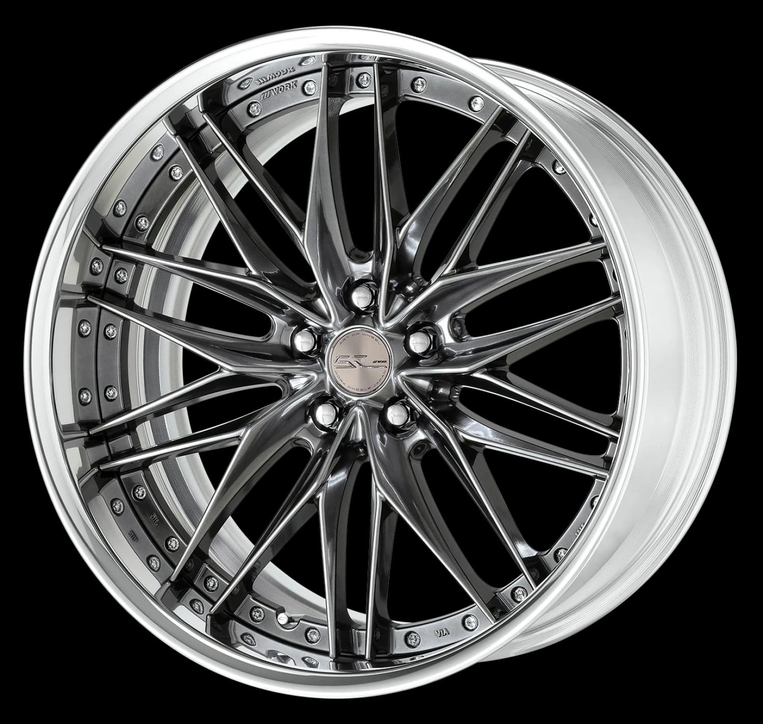 Легкосплавний диск 21" Work Wheels Schwert Quell 2 Step Rim 21x12 BLANK Glim чорний (GTK) - фото My Tuning Lab