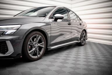 Накладки на пороги Street Pro + Flaps V.1 Maxton Audi S3 / A3 S-Line 8Y / 8Y Facelift - фото My Tuning Lab