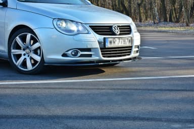 Передній сплітер Maxton V1 Volkswagen Eos (чорний глянець) - фото My Tuning Lab