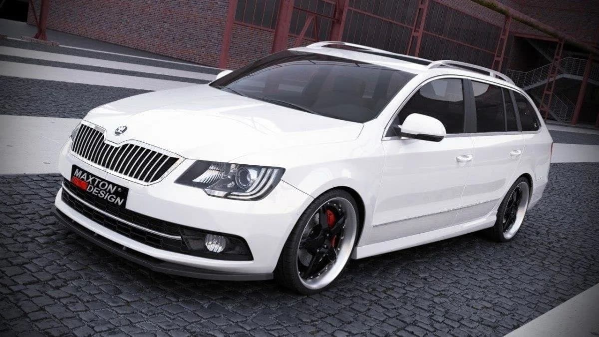 Накладки на пороги Maxton Skoda Superb Mk2 - фото My Tuning Lab