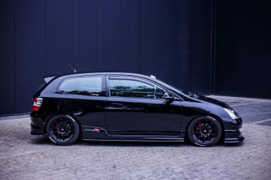 Накладки на пороги Maxton Honda Civic EP3 (MK7) Type-R/S рестайлінг (чорний глянець) - фото My Tuning Lab