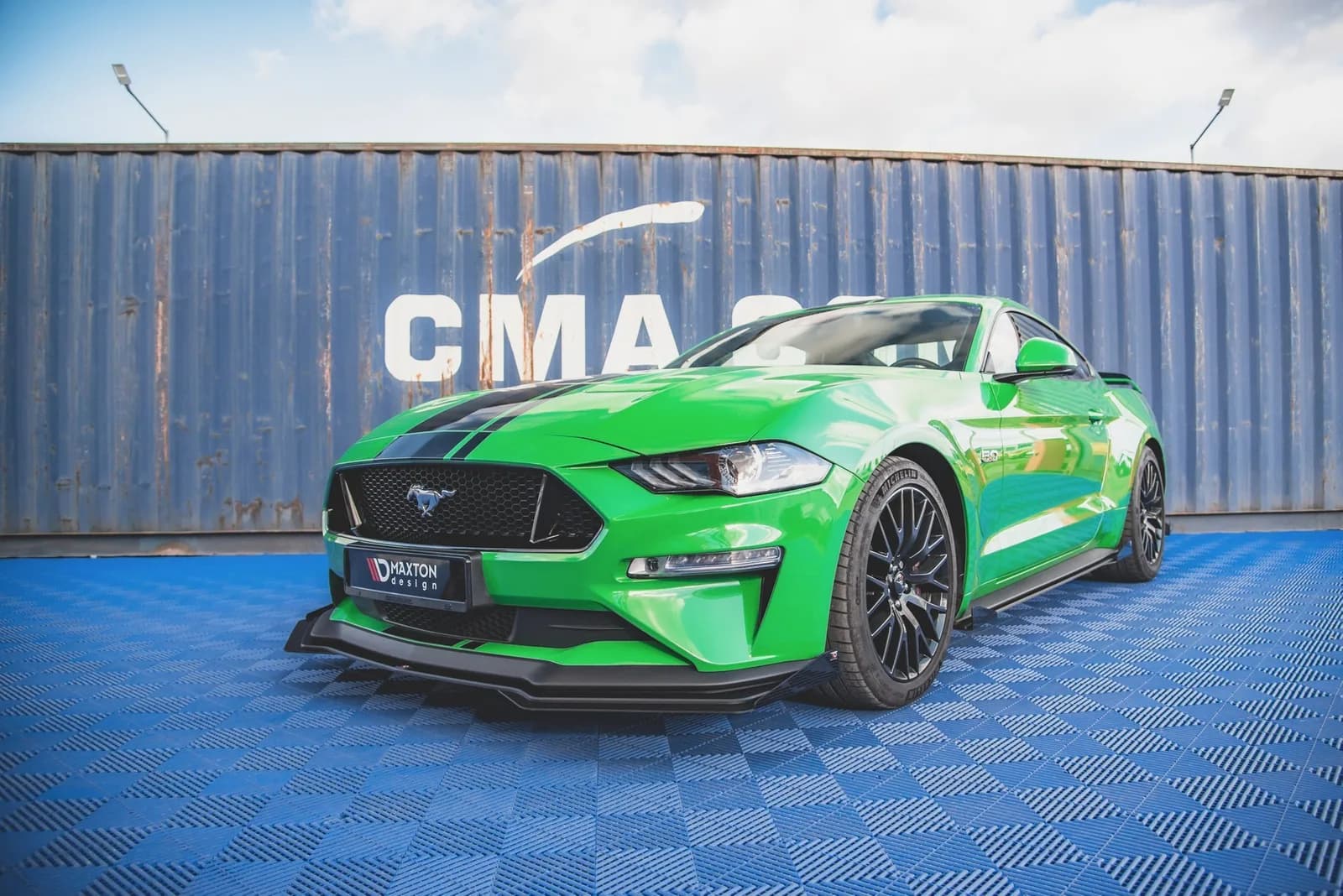 Передній сплітер Street Pro V.1 + Flaps Maxton Ford Mustang GT Mk6 Facelift - фото My Tuning Lab