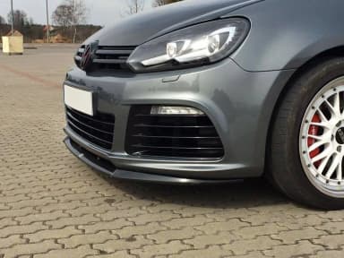 Передній сплітер Maxton Volkswagen Golf MK6 R Cupra Look (чорний глянець) - фото My Tuning Lab