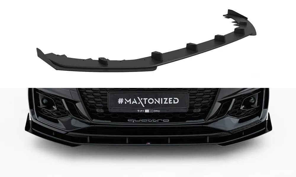 Передній сплітер Street Pro + Flaps Maxton Audi RS5 Coupe / Sportback F5 - фото My Tuning Lab