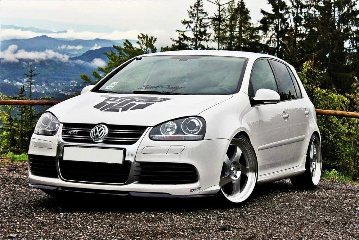 Передній сплітер Maxton Volkswagen Golf MK5 R32 (чорний глянець) - фото My Tuning Lab