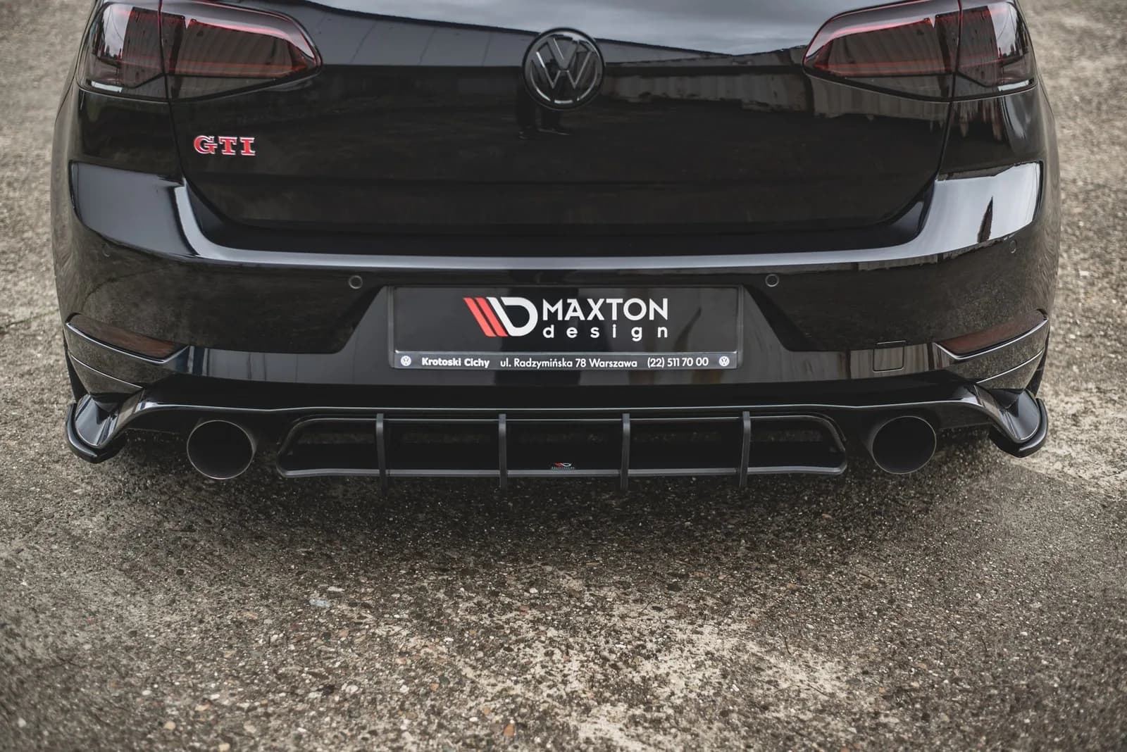 Maxton Design Задній дифузор Street Pro VW Golf 7 GTI TCR - фото My Tuning Lab