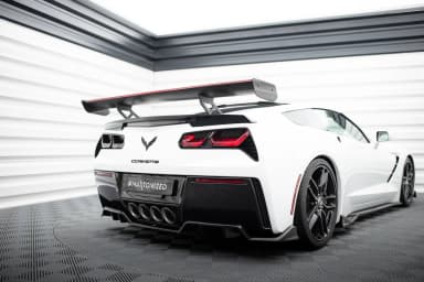 Karbonowy Spoiler Z Wewnętrznymi Wspornikami + LED Maxton Chevrolet Corvette Stingray / Grand Sport C7 - фото My Tuning Lab