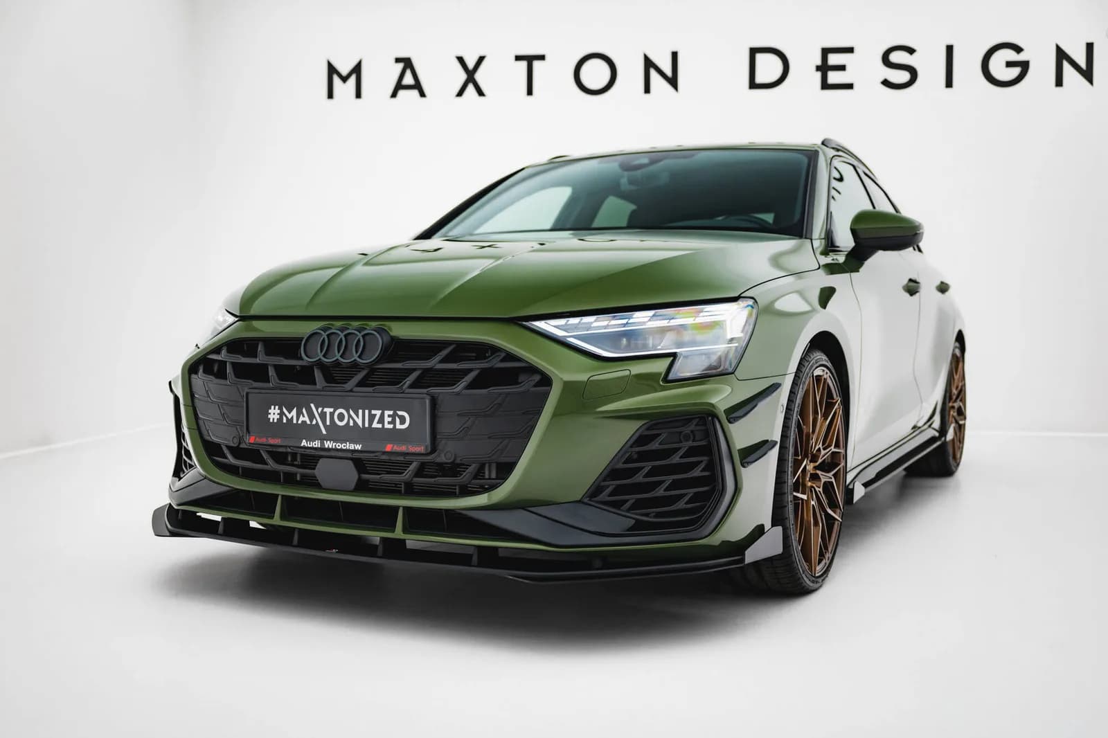 Передній сплітер Street Pro + Flaps Maxton Audi S3 / A3 S-line Sportback / Sedan 8Y Facelift - фото My Tuning Lab