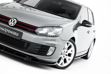 Передній сплітер Maxton Volkswagen Golf MK6 GTI 35th (чорний глянець) - фото My Tuning Lab