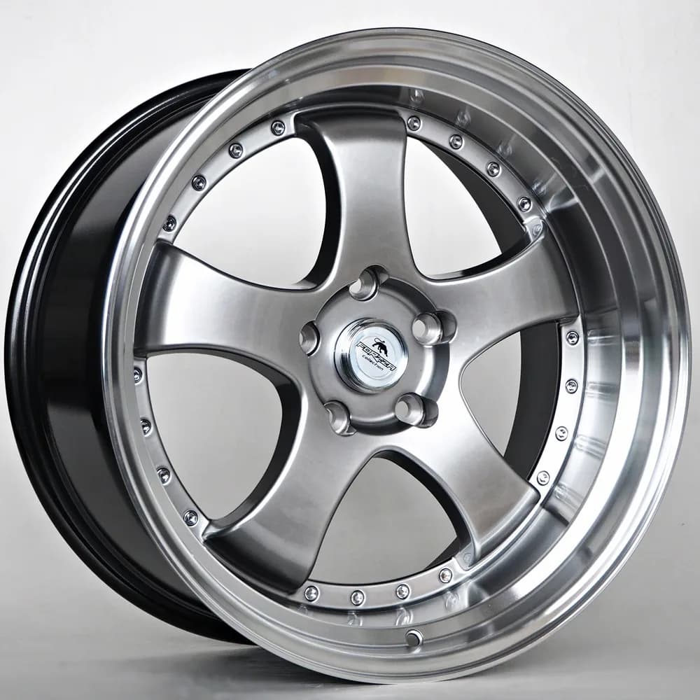 Легкосплавний диск 19" Forzza Flamber 19x9,5 ET25 5x120 насичений чорний/Lip Machined - фото My Tuning Lab