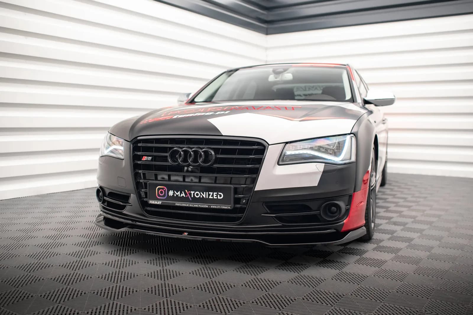 Передній сплітер V.1 Maxton Audi S8 D4 - фото My Tuning Lab